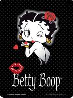 Betty Boop kiss relief reclamebord van metaal wandbord