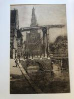 Haarlem, ets van J.G. Veldheer 1866, Antiek en Kunst, Kunst | Etsen en Gravures, Ophalen of Verzenden