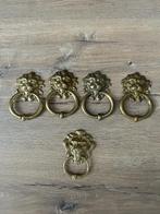 Deurbeslag leeuwenkop, Doe-het-zelf en Verbouw, Hang- en Sluitwerk, Ophalen of Verzenden, Gebruikt, Koper of Messing, Klink of Kruk