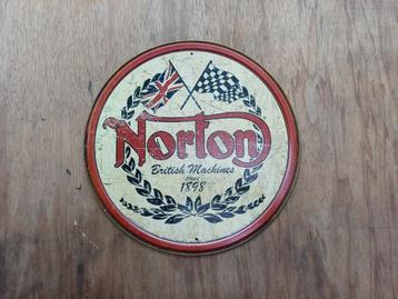 NORTON reclamebord British Machines since 1898 beschikbaar voor biedingen