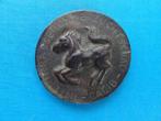 Prachtige penning met paard in galop, van Duitse beeldhouwer, Verzenden