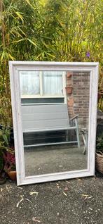 Grote spiegel met geslepen facet rand, Ophalen, Gebruikt, 100 tot 150 cm, Rechthoekig