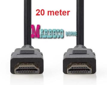 HDMI kabel 20 meter verguld, High speed, ARC, 4K, 18 Gbps beschikbaar voor biedingen