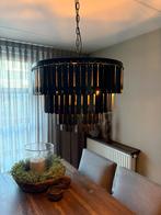 Stoere metalen staafjeslamp in een zwarte uitvoering., Huis en Inrichting, Ophalen, Hoffz style., 50 tot 75 cm, Zo goed als nieuw