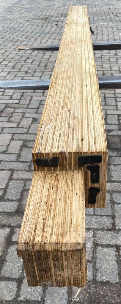 Verlijmde hoekpalen 15x15, Tuin en Terras, Palen, Balken en Planken, Nieuw, Palen, 250 cm of meer, Ophalen