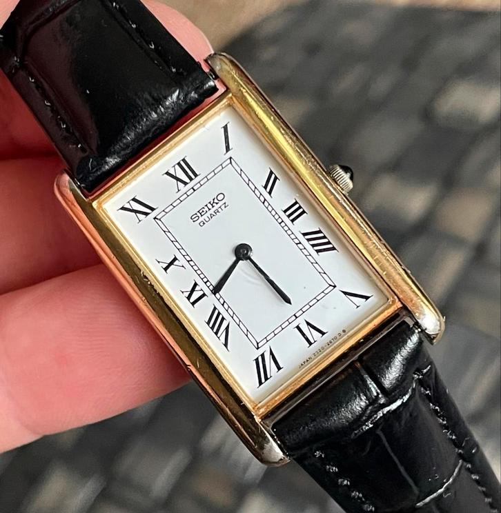 Vintage Seiko Tank Horloge - Batterij Vervangen, Sieraden, Tassen en Uiterlijk, Horloges | Heren, Gebruikt, Polshorloge, Seiko