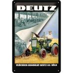 Deutz Tractor Klokner relief reclamebord van metaal deco