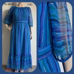 B32. Vintage maxi jurk met zilverdraad mt 48/50, Vintage kleertjes, Maat 46/48 (XL) of groter, Vintage, Merlijntenhoeve@live.nl
