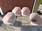 Roze Kuipstoelen - Set van 4, Huis en Inrichting, Stoelen, Ophalen, Kunststof, Gebruikt, Overige kleuren