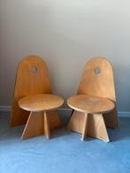 Twee houten kinderstoeltjes, Antiek en Kunst, Antiek | Meubels | Stoelen en Banken, Ophalen