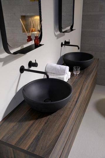 Thebalux contour spiegels 50x70x15cm met plancet mat zwart beschikbaar voor biedingen
