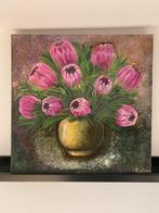 Moderne kunst, olieverf schilderij, 50X50 cm, Ophalen of Verzenden