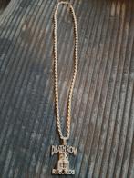 Zilveren Rope Ketting met Death Row Records Hanger, Met hanger, Nieuw, Ophalen of Verzenden, Zilver