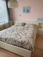 Complete Slaapkamer Meubelset - Bed, Kast, Tafel, Ophalen, Gebruikt, Wit, Tweepersoons