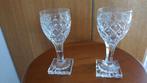 Kristallen likeurglazen met vierkante voet, Antiek en Kunst, Antiek | Glas en Kristal, Ophalen of Verzenden