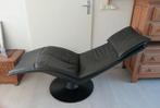 Verstelbare leren design relax fauteuil, Ophalen, Zo goed als nieuw, 50 tot 75 cm