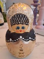 18 cm Matroesjka poppen, jaren 90, 6 delig handgeschilderd, Ophalen of Verzenden, Gebruikt