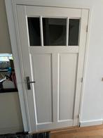 Jaren 30 Binnendeur met facet glas, Ophalen, Gebruikt, 80 tot 100 cm, Binnendeur