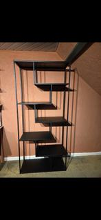 Stijlvolle metalen vakkenkast, Huis en Inrichting, Kasten | Boekenkasten, Ophalen, Met plank(en), Gebruikt, 100 tot 150 cm
