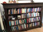 Boekenkast donker eiken, antiek, 25 tot 50 cm, Oud Hollands., Met plank(en), Gebruikt