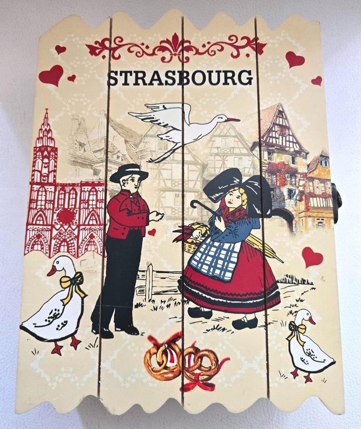 Handmade Franse Houten Sleutelkastje Strasbourg (NIEUW), Huis en Inrichting, Kasten | Lockerkasten, Nieuw, Ophalen of Verzenden