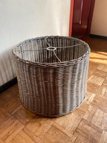 Rotan Lampenkap Grijs Rond 30cm beschikbaar voor biedingen