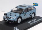 Saab 9-3 X 2009 licht blauw grijs metallic Triple 9 1:43, Hobby en Vrije tijd, Modelauto's | 1:43, Ophalen of Verzenden, Nieuw