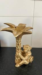 Kaarsenstandaard goud met aapje, Ophalen, Minder dan 25 cm