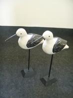 2 vogels van hout zwart/wit, afm. 29x22 cm zgan, Ophalen of Verzenden, Zo goed als nieuw