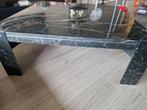 Marmer tafel echt steen, Huis en Inrichting, Ophalen, Overige materialen, Vierkant, Zo goed als nieuw