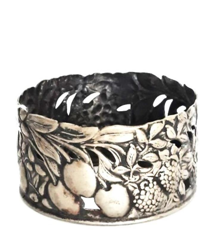 Mooie jampothouder met fruitmotief Luxmetaal KW (7741), Antiek en Kunst, Curiosa en Brocante, Ophalen