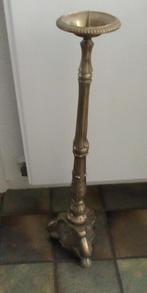 ANTIEKE BEWERKTE KOPEREN  KANDELAAR -CA 80 CM HOOG, Ophalen of Verzenden