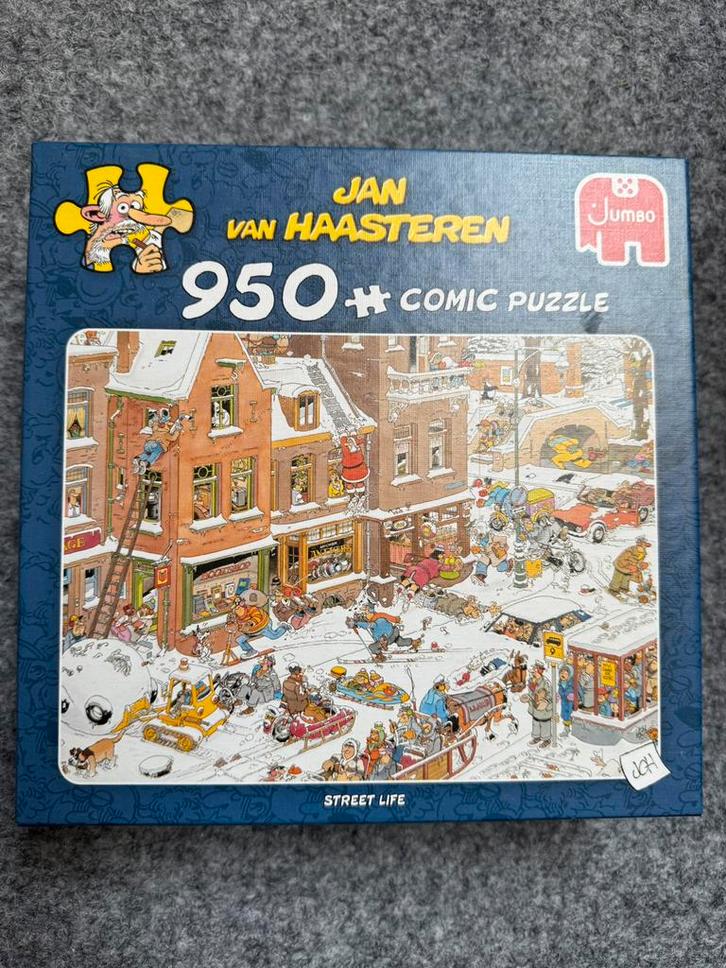 Jan van Haasteren – Streetlife – 950 stukjes, Hobby en Vrije tijd, Denksport en Puzzels, Zo goed als nieuw, 500 t/m 1500 stukjes