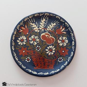 Blauw aardewerk antiek wandbord Elzas Soufflenheim beschikbaar voor biedingen