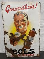 Groot Emaille Bols Bord, Verzamelen, Ophalen, Zo goed als nieuw, Reclamebord