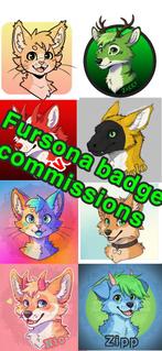 Digital Fursona badge commissions, Ophalen, Nieuw