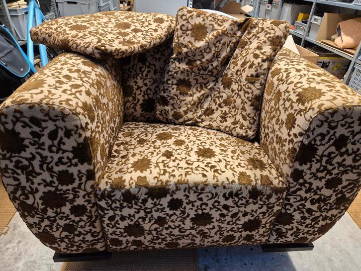 GRATIS 2 Jan des Bouvrie feauteuils grote stoelen, Huis en Inrichting, Fauteuils, Gebruikt, Stof, Minder dan 50 cm, 75 tot 100 cm