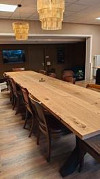 Oud Eiken tafel - 4 meter lang, uniek exemplaar, Huis en Inrichting, Ophalen, 200 cm of meer, Zo goed als nieuw, Vijf personen of meer