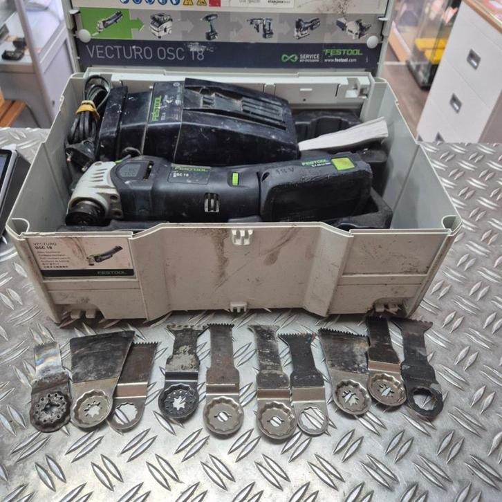 Festool Vecturo OSC 18 met 18v/3.1 aH accu, lader en zaagjes, Doe-het-zelf en Verbouw, Gereedschap | Overige machines, Gebruikt