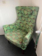 Groene fauteuil bladeren print Ikea Strandmon Oorfauteuil, Huis en Inrichting, Gebruikt, Minder dan 75 cm, Ophalen of Verzenden