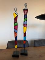 Leuke houten beeldjes, Antiek en Kunst, Kunst | Beelden en Houtsnijwerken, Ophalen of Verzenden