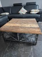 Industriële salontafel, Huis en Inrichting, Ophalen, Gebruikt, 50 tot 100 cm, Vierkant