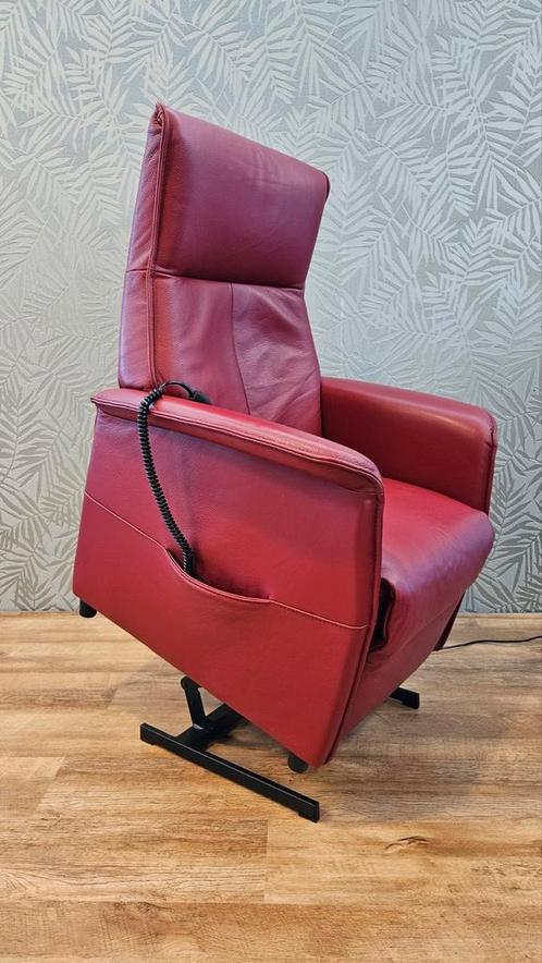 Sta op stoel van leer De Toekomst bij Zitgemak joure, Huis en Inrichting, Fauteuils, Zo goed als nieuw, Leer, 75 tot 100 cm, Ophalen