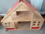 Houten Poppenhuis met Poppetjes en Meubels, Ophalen, Gebruikt, Overige typen