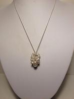 zilveren kettinkje met zoetwater parels, Verzenden, Zo goed als nieuw, Met edelsteen, Zilver