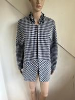 Save the Queen overjas open blazer maat 44 blauw wit geblokt, Kleding | Dames, Ophalen of Verzenden, Zo goed als nieuw, Maat 42/44 (L)