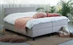 TWEEPERSOONSBED! Boxspring NICO 160x200 met TOPPER+Hoofdbord, GRATIS levering & montage!, Zwart, Ophalen of Verzenden, 200 cm