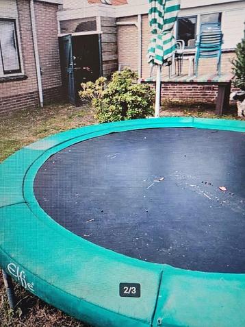 trampoline doorsnede 360 cm kompleet met nieuw springdoek beschikbaar voor biedingen