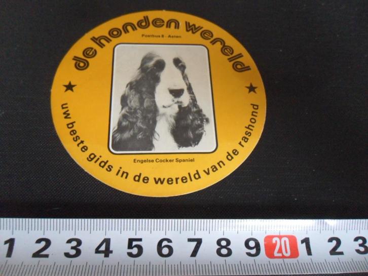 sticker hond engelse cocker spaniel - asten de honden wereld, Verzamelen, Stickers, Zo goed als nieuw, Ophalen