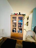 Houten Kast met Glasdeuren en Lades, Ophalen, Gebruikt, 50 tot 100 cm, Met lade(s)